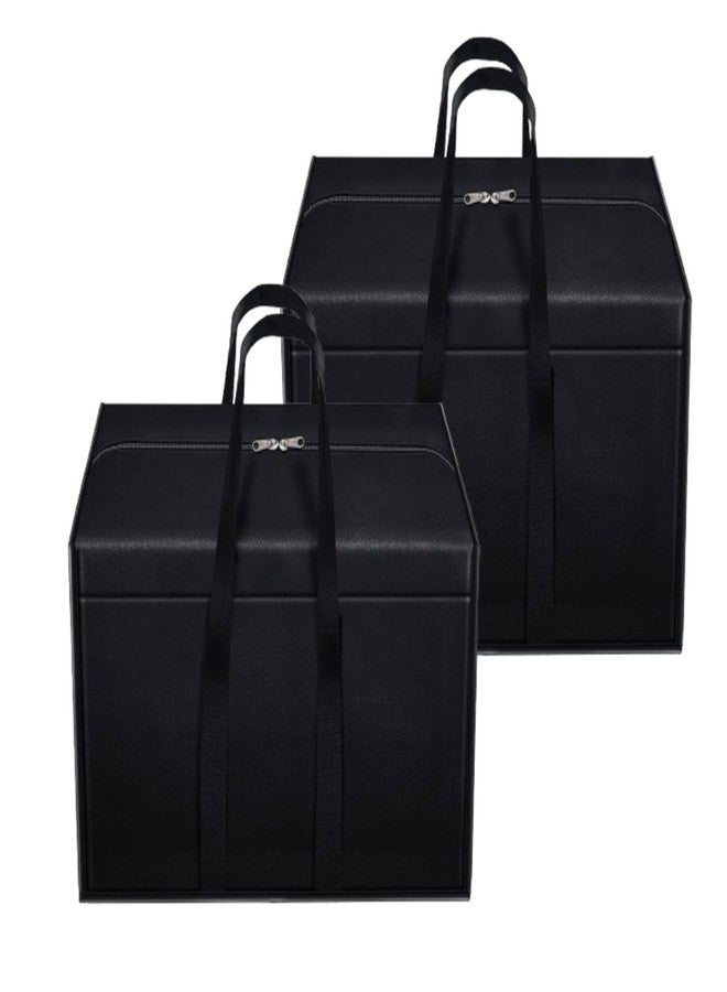 ليفي حقائب نقل كبيرة جدًا شديدة التحمل من Lify - مقابض وسحابات قوية، حقائب تخزين لتوفير المساحة، قابلة للطي بشكل مسطح، بديل لصناديق النقل - سعة 86 لترًا (أسود، عبوة من قطعتين) - Image 1